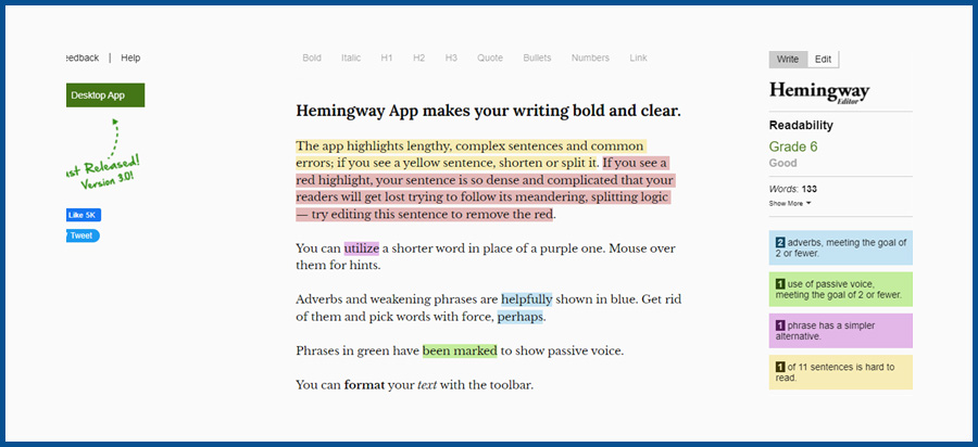 Hemmingway Editor 